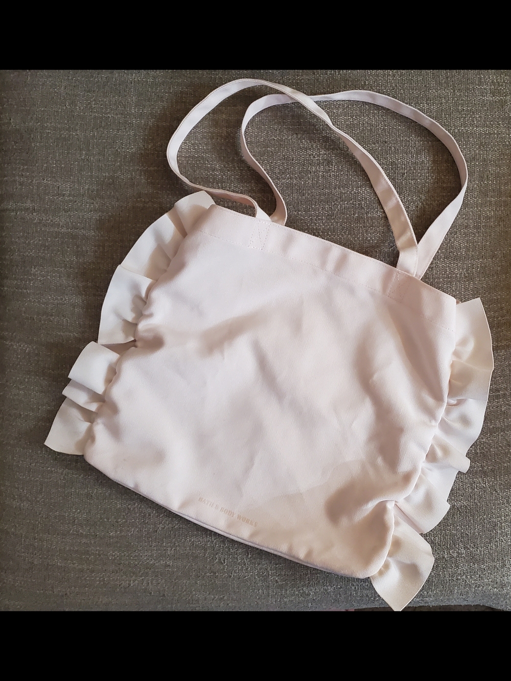 Bath & Body Works Light Pink Ruffle Tote Bag